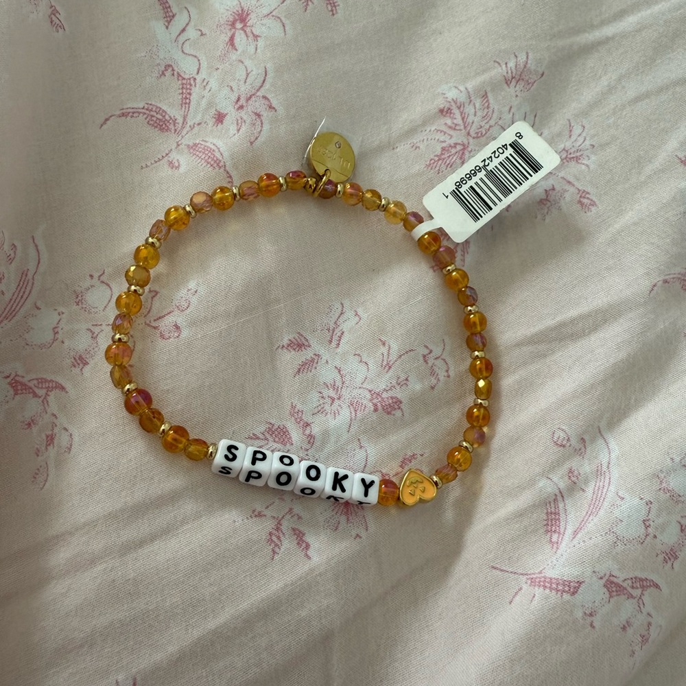 Spooky Orange Beaded Bracelet